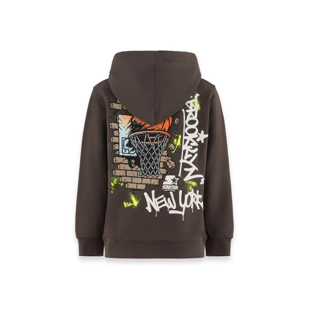 Brooklyn Hoops Street Art Full Zip Hoodie Junior