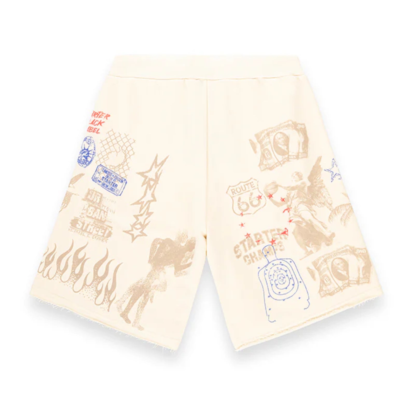Street Collage Graphic Shorts