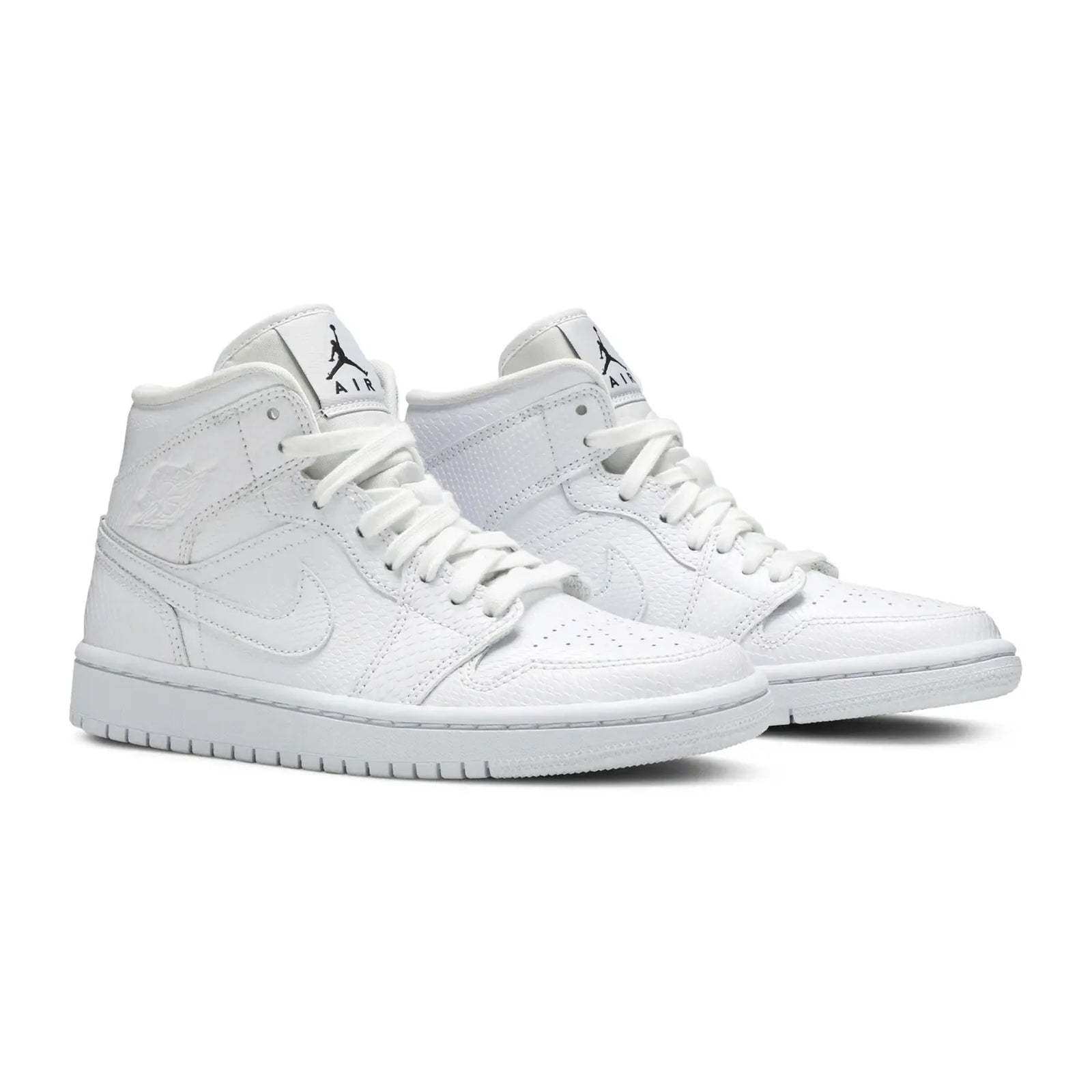 Air Jordan 1 Mid Wmns White Snakeskin