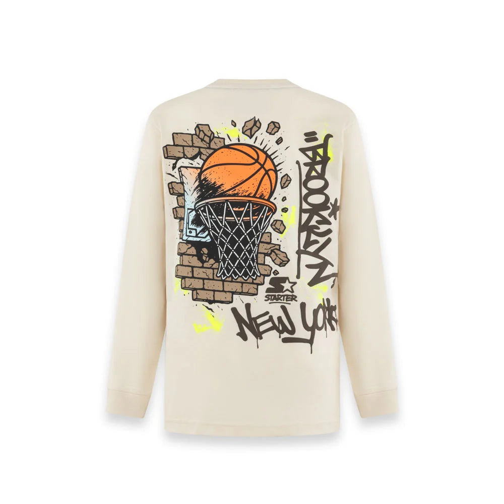 Brooklyn Hoops Street Art T-shirt Long Sleeve Junior