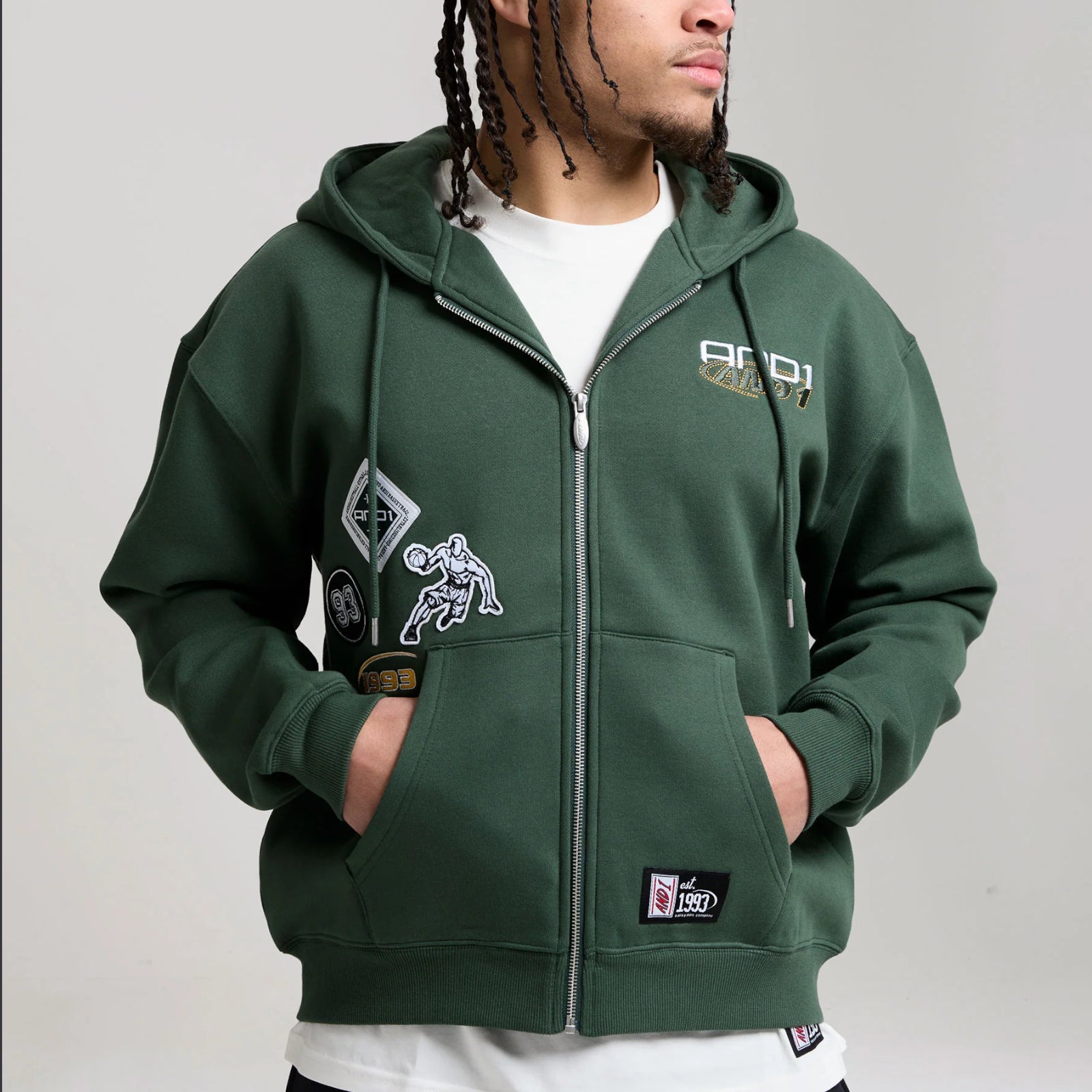 Respect The Game Multi Badge Full Zip Hoodie