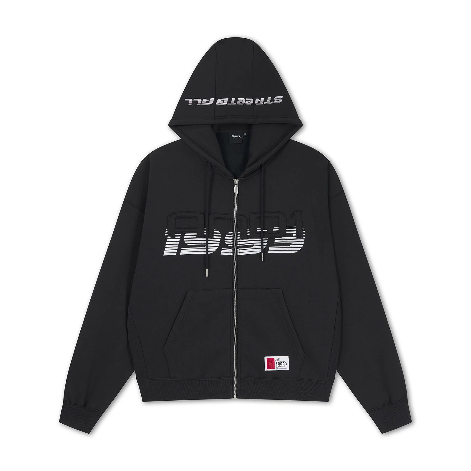 Like The Weather Self Applique Zip Thru Hoodie