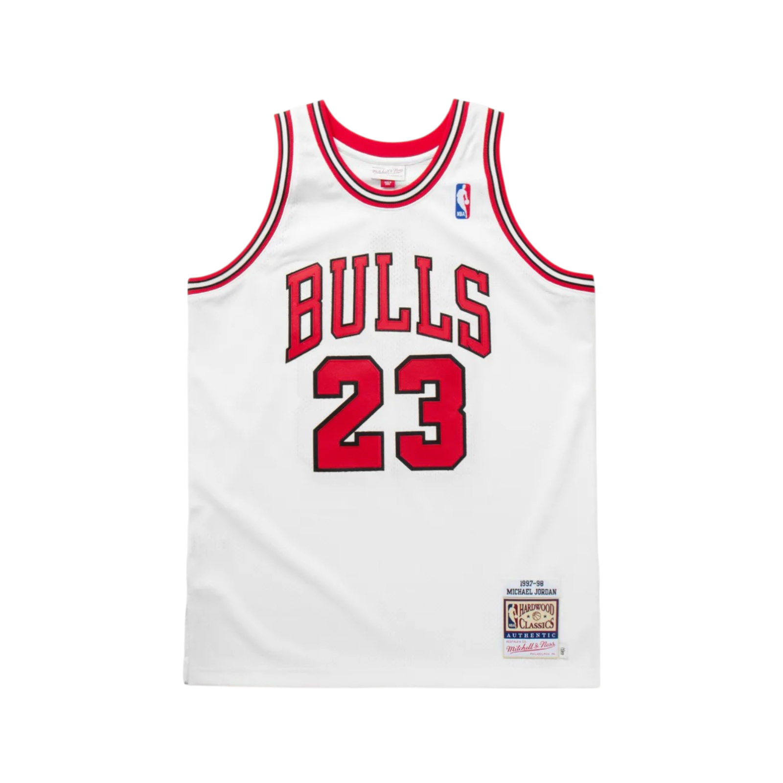 Authentic Jersey Chicago Bulls 1997-98 Michael Jordan White