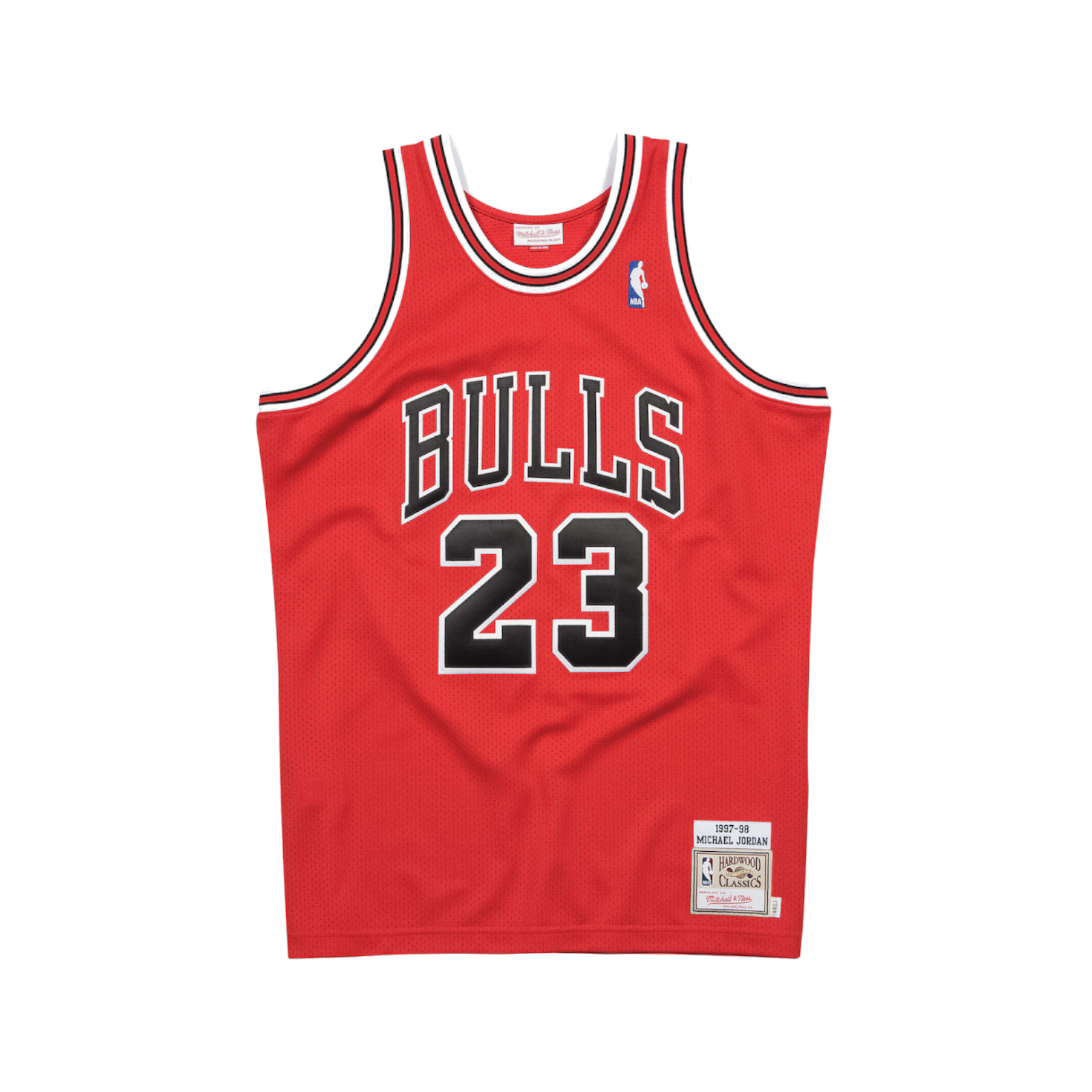 Authentic Jersey Chicago Bulls 1997-98 Michael Jordan University Red