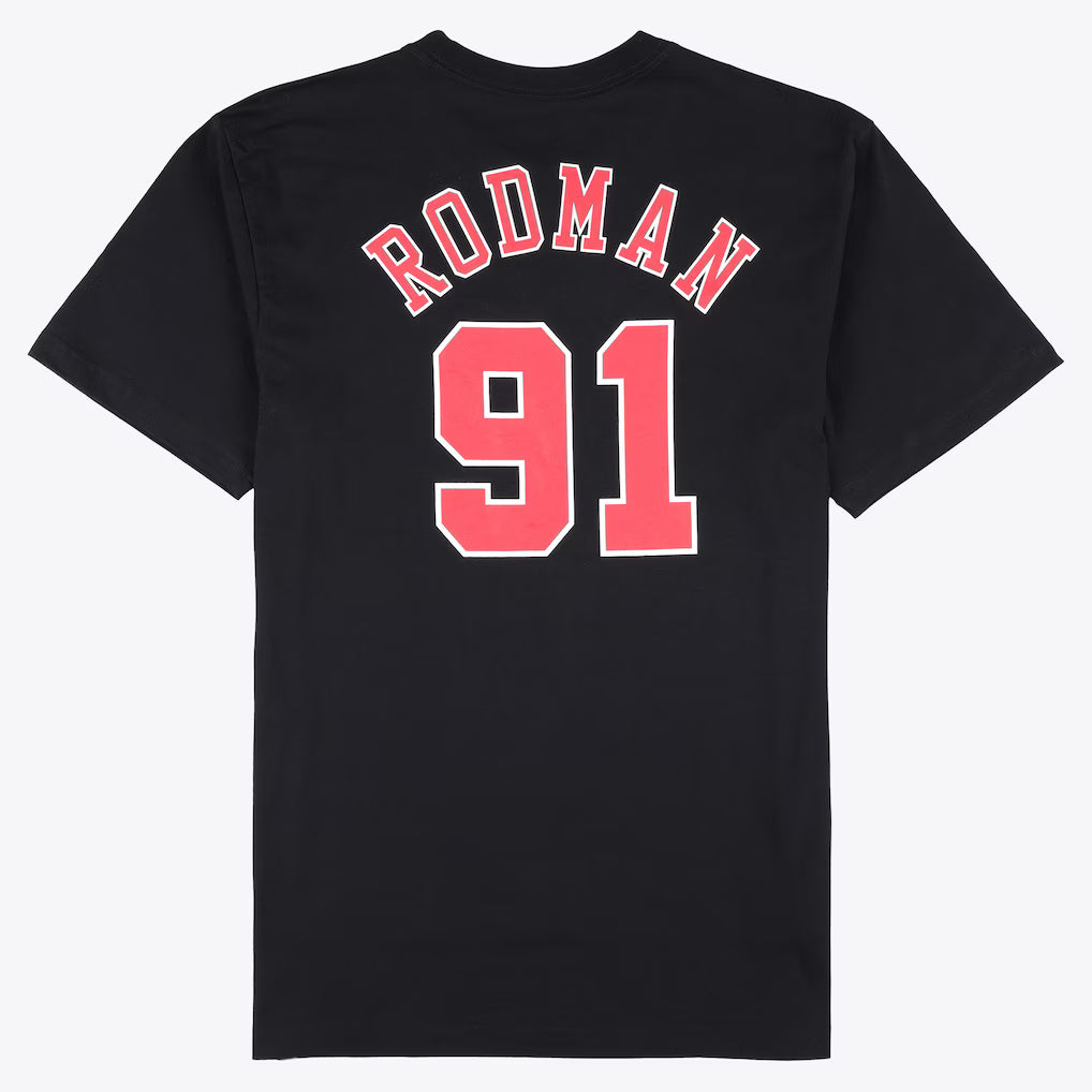 NBA Tee Hardwood Classics Dennis Rodman Chicago Bulls Black
