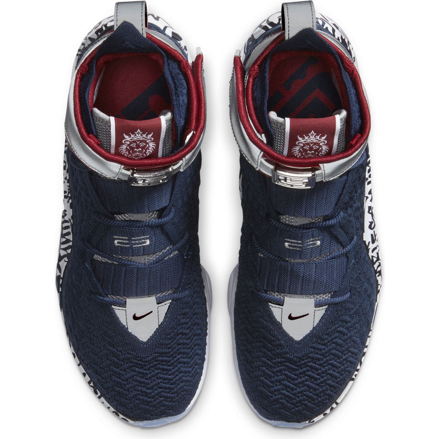 Blue Lebron 17 Graffiti Mens LeBron 17 FP Graffiti Remix Fire Red